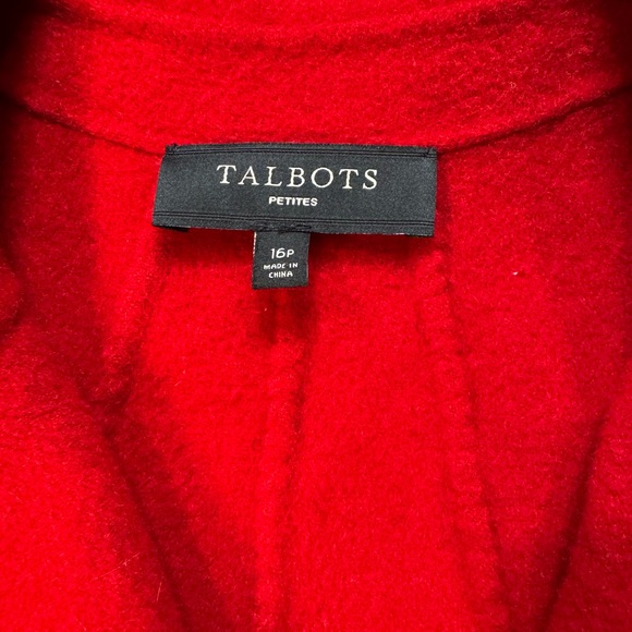 Talbots Vibrant Red Pea Coat - Picture 2 of 3